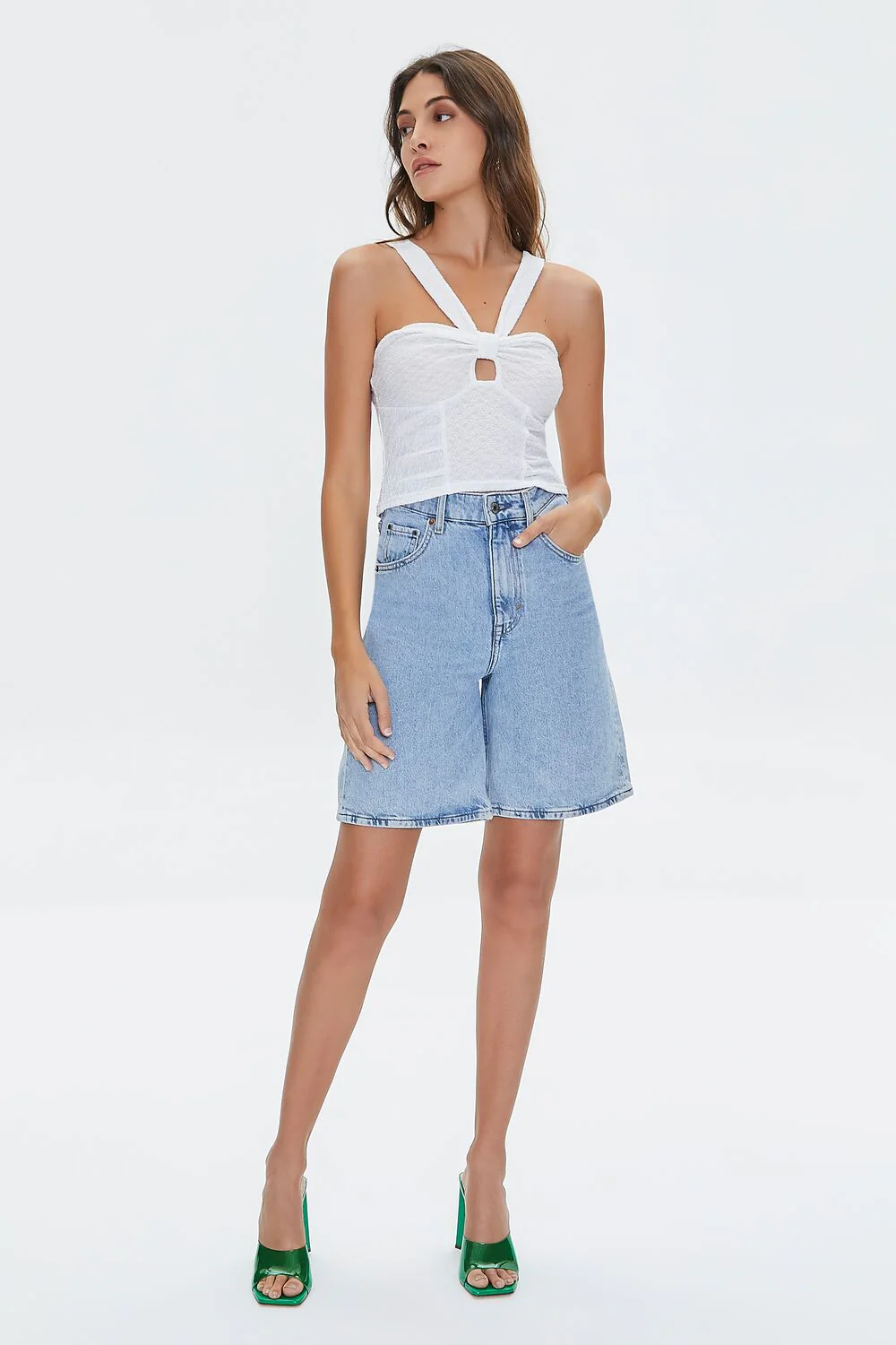 V-Strap Cutout Crop Top - Image 4