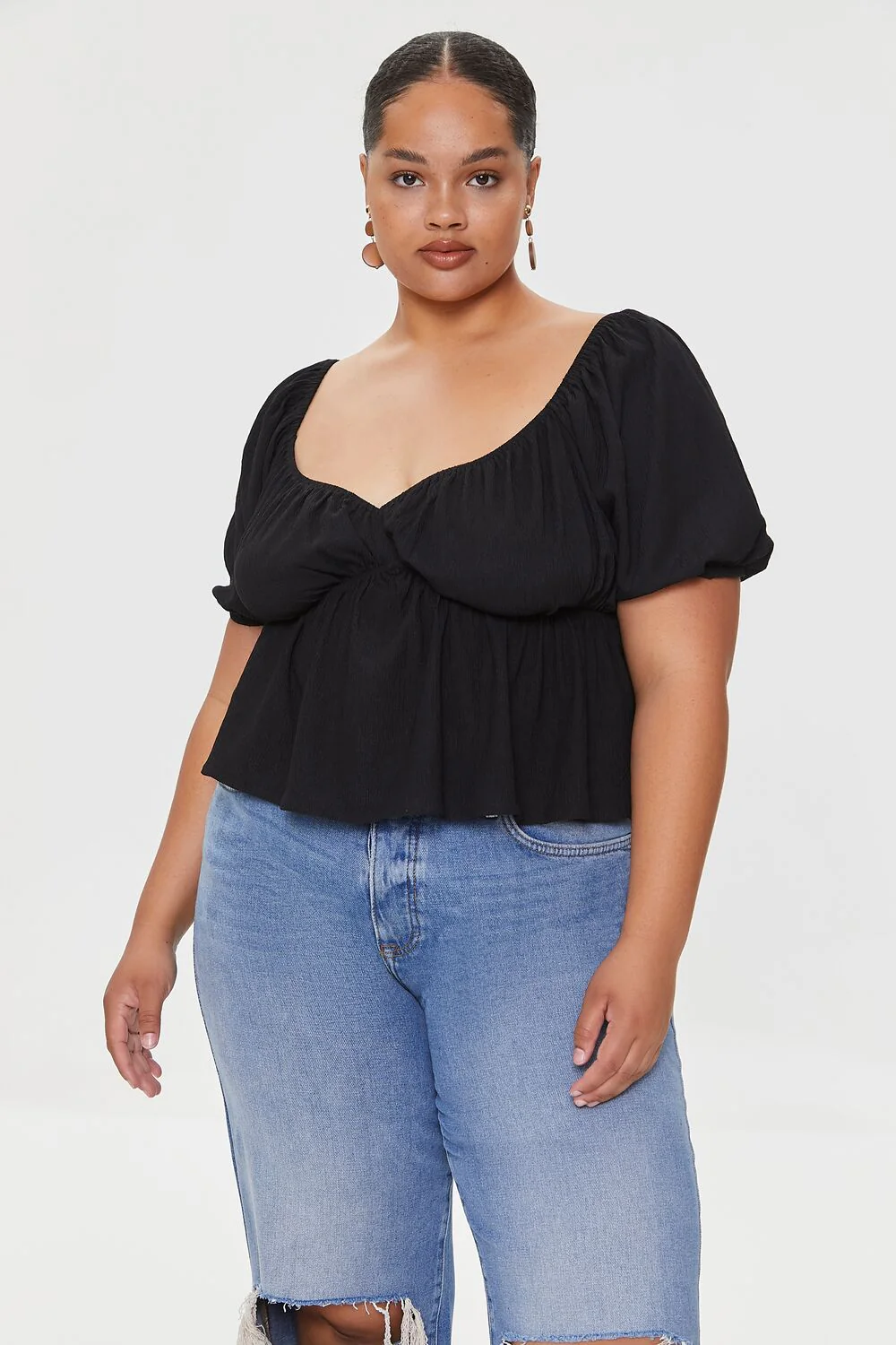 Plus Size Flounce-Hem Top - Image 11