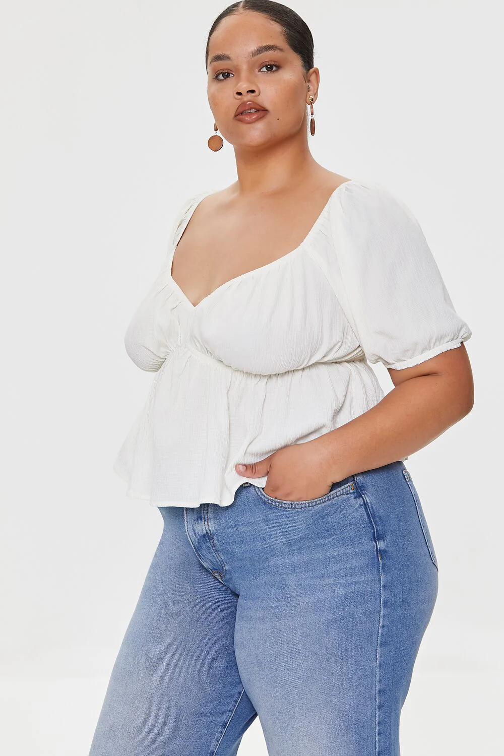 Plus Size Flounce-Hem Top - Image 2