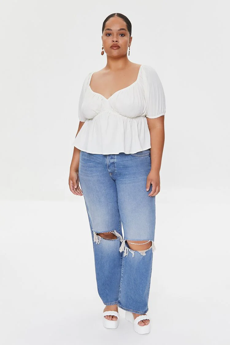 Plus Size Flounce-Hem Top - Image 4