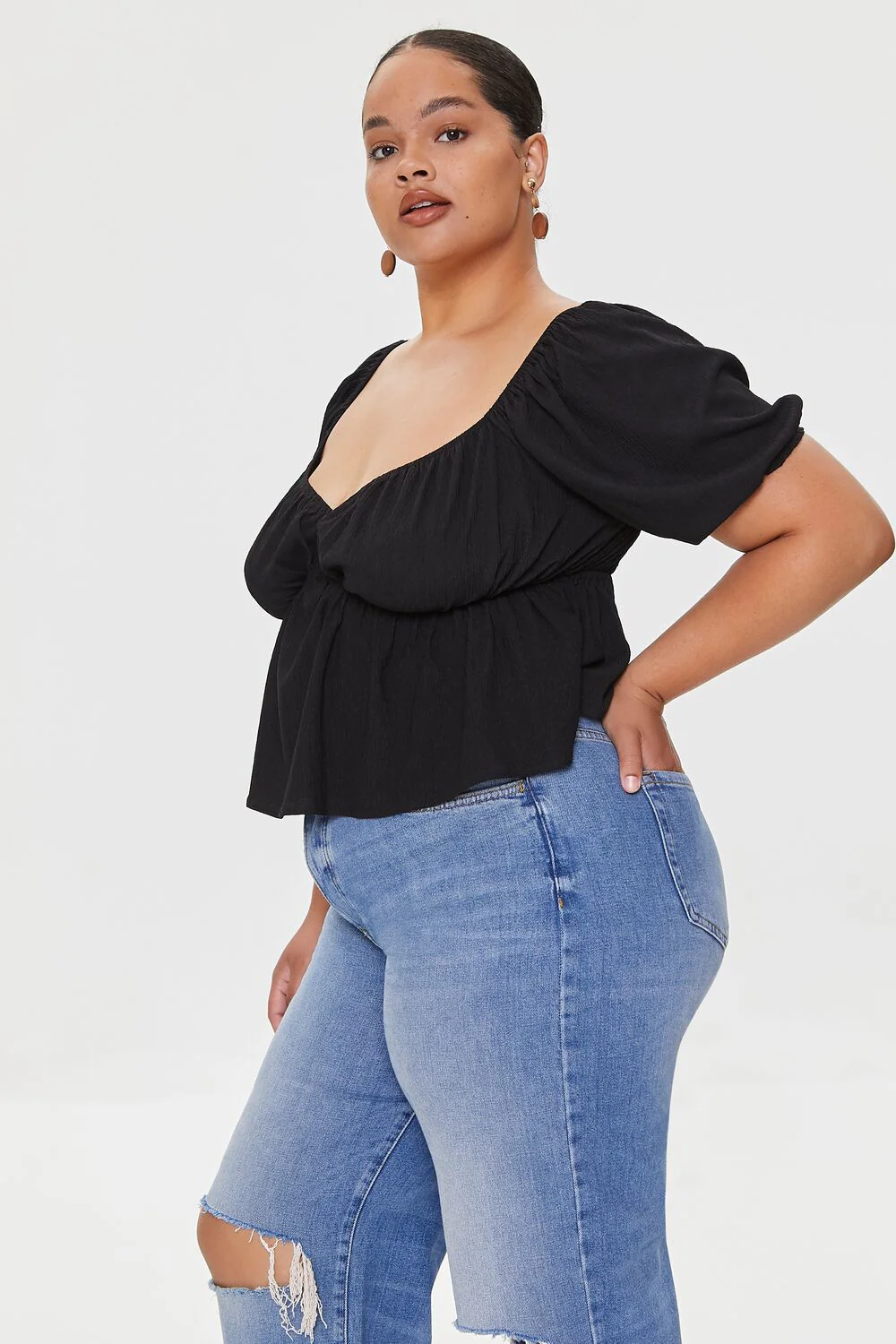Plus Size Flounce-Hem Top - Image 7
