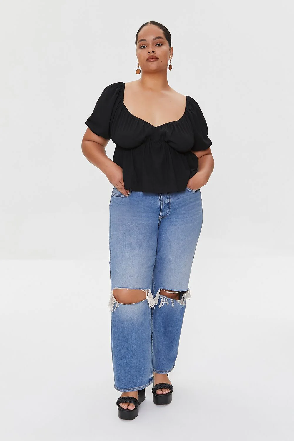 Plus Size Flounce-Hem Top - Image 9