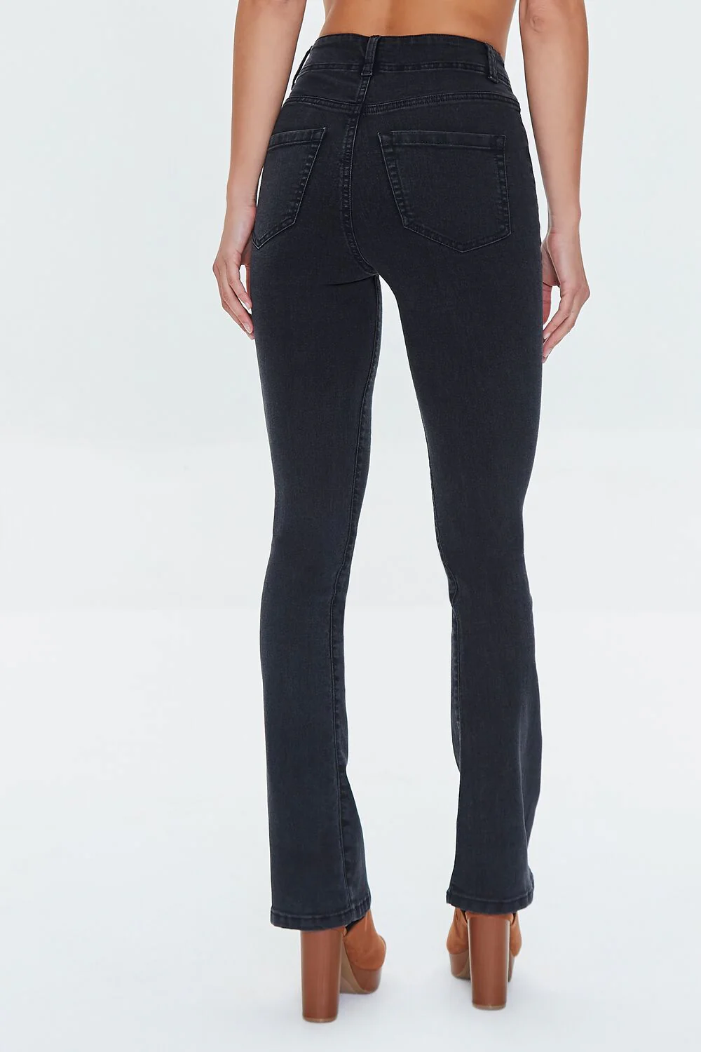 High-Rise Lace-Up Bootcut Jeans - Image 4