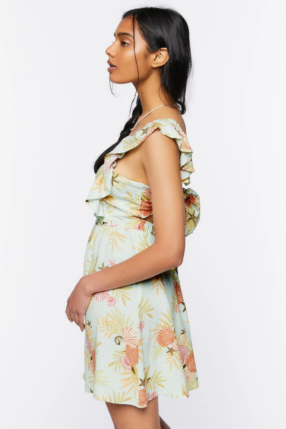 Starfish Print Tie-Back Mini Dress - Image 8