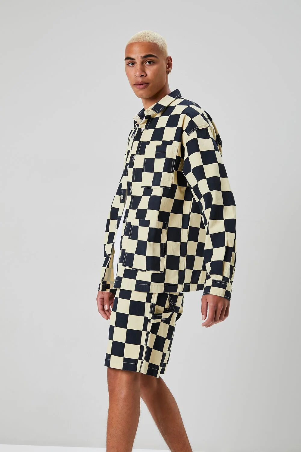 Checkered Button-Front Jacket - Image 2