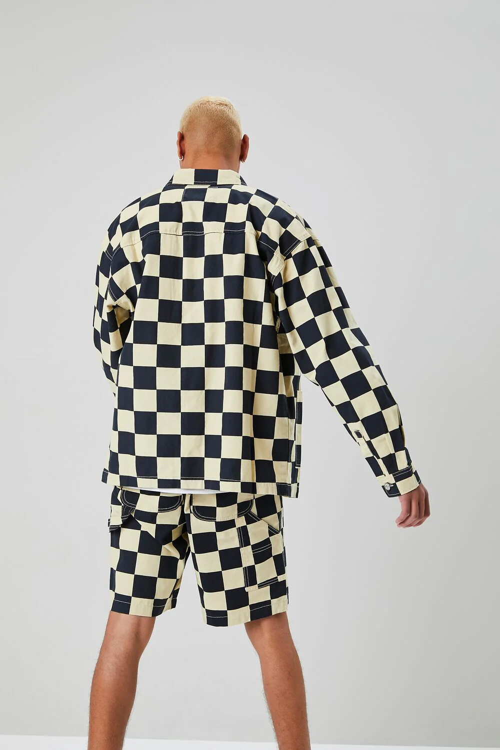 Checkered Button-Front Jacket - Image 3