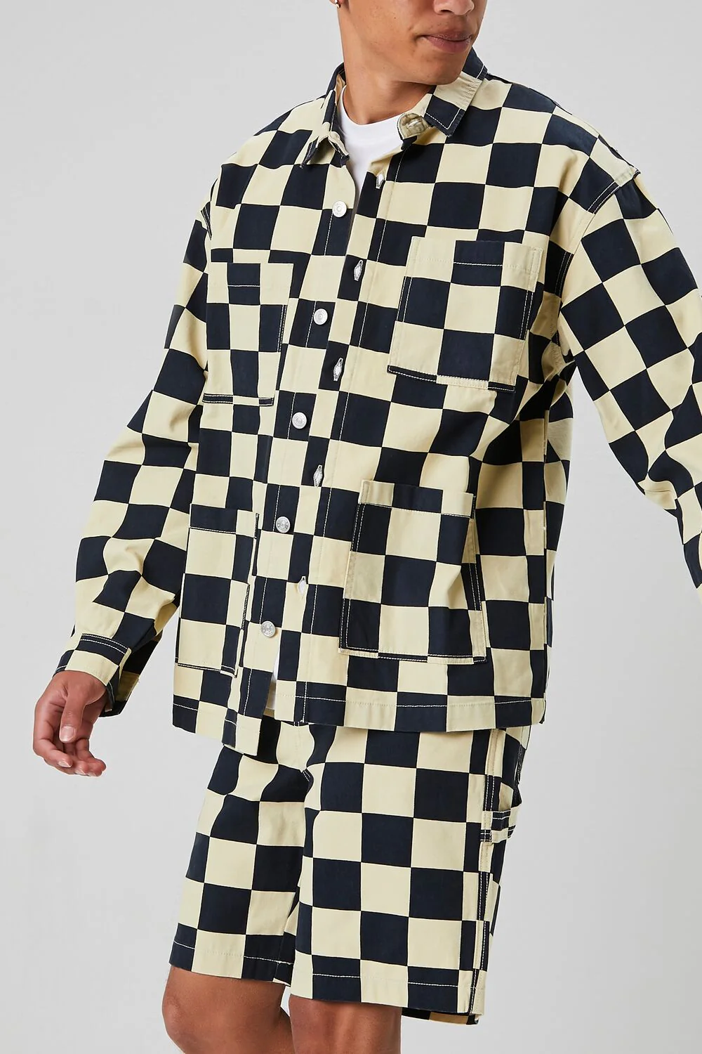 Checkered Button-Front Jacket - Image 5