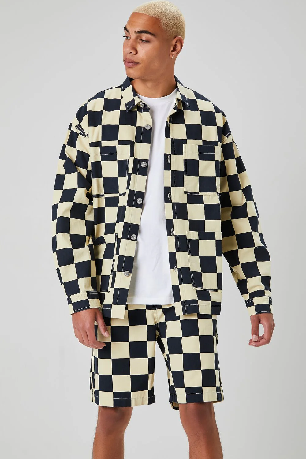 Checkered Button-Front Jacket - Image 6