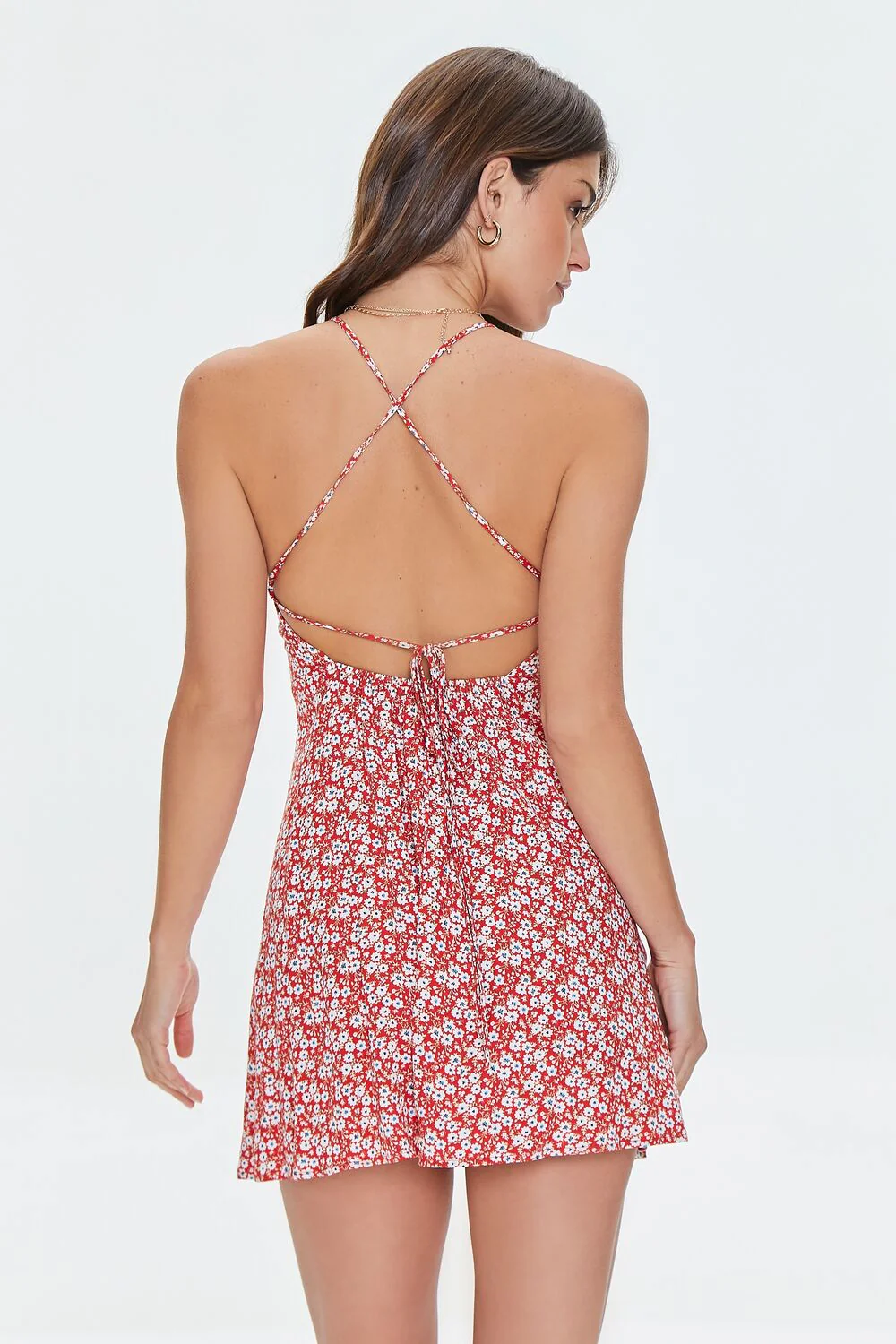 Ditsy Floral Print Mini Dress - Image 3