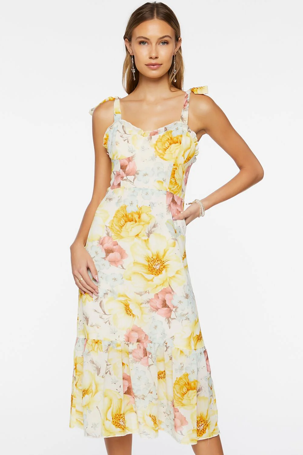 Floral Print Midi Dress - Image 4
