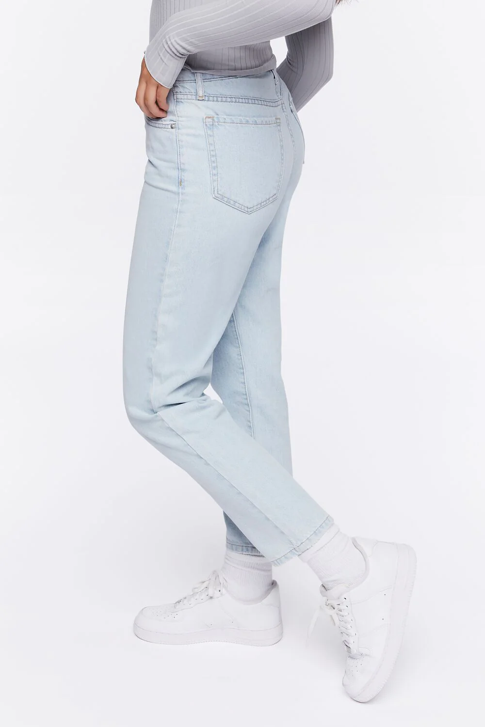 Recycled Cotton High-Rise Mom Jeans - Image 3