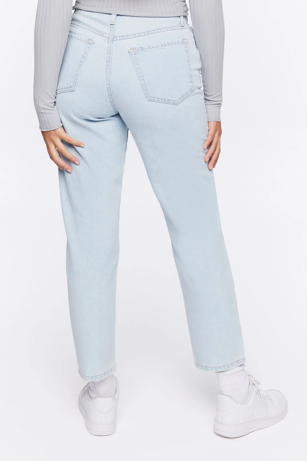 Recycled Cotton High-Rise Mom Jeans - Image 4