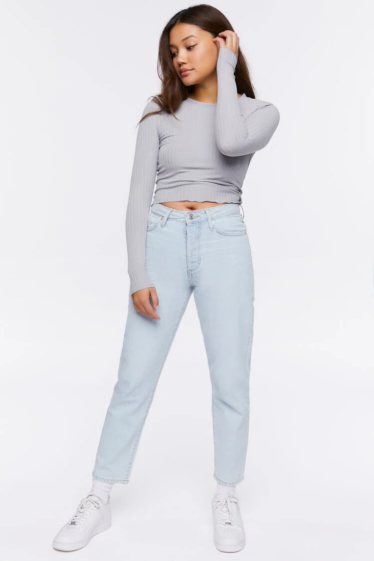 Recycled Cotton High-Rise Mom Jeans - Image 5