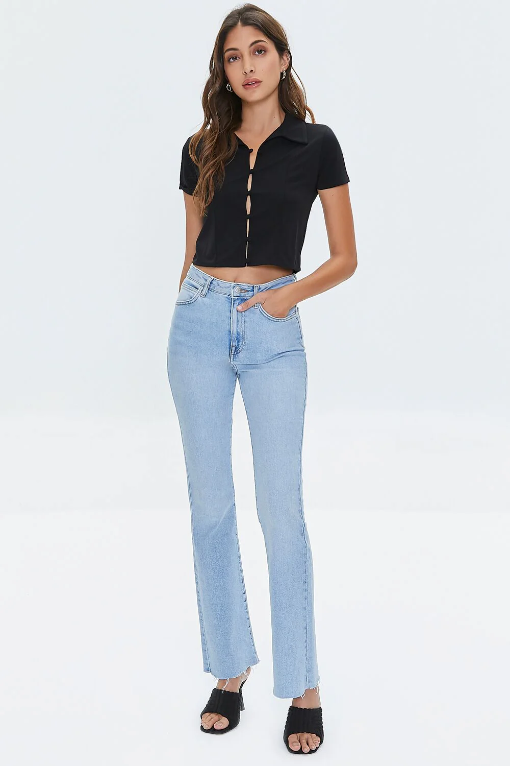 Cropped Button-Loop Shirt - Image 4