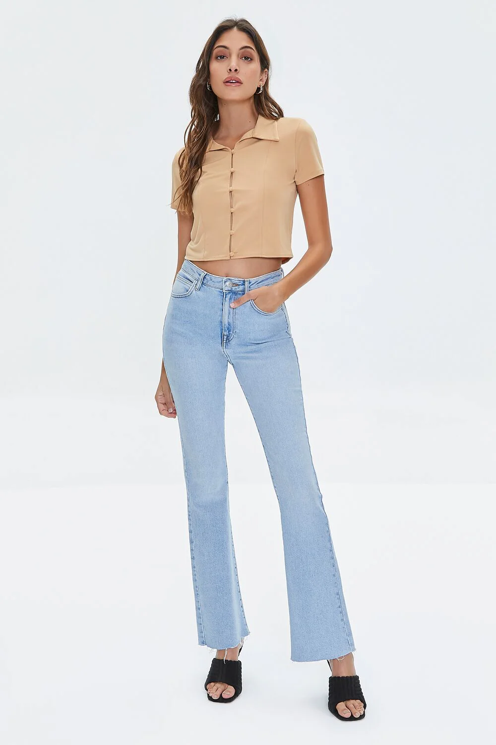 Cropped Button-Loop Shirt - Image 8
