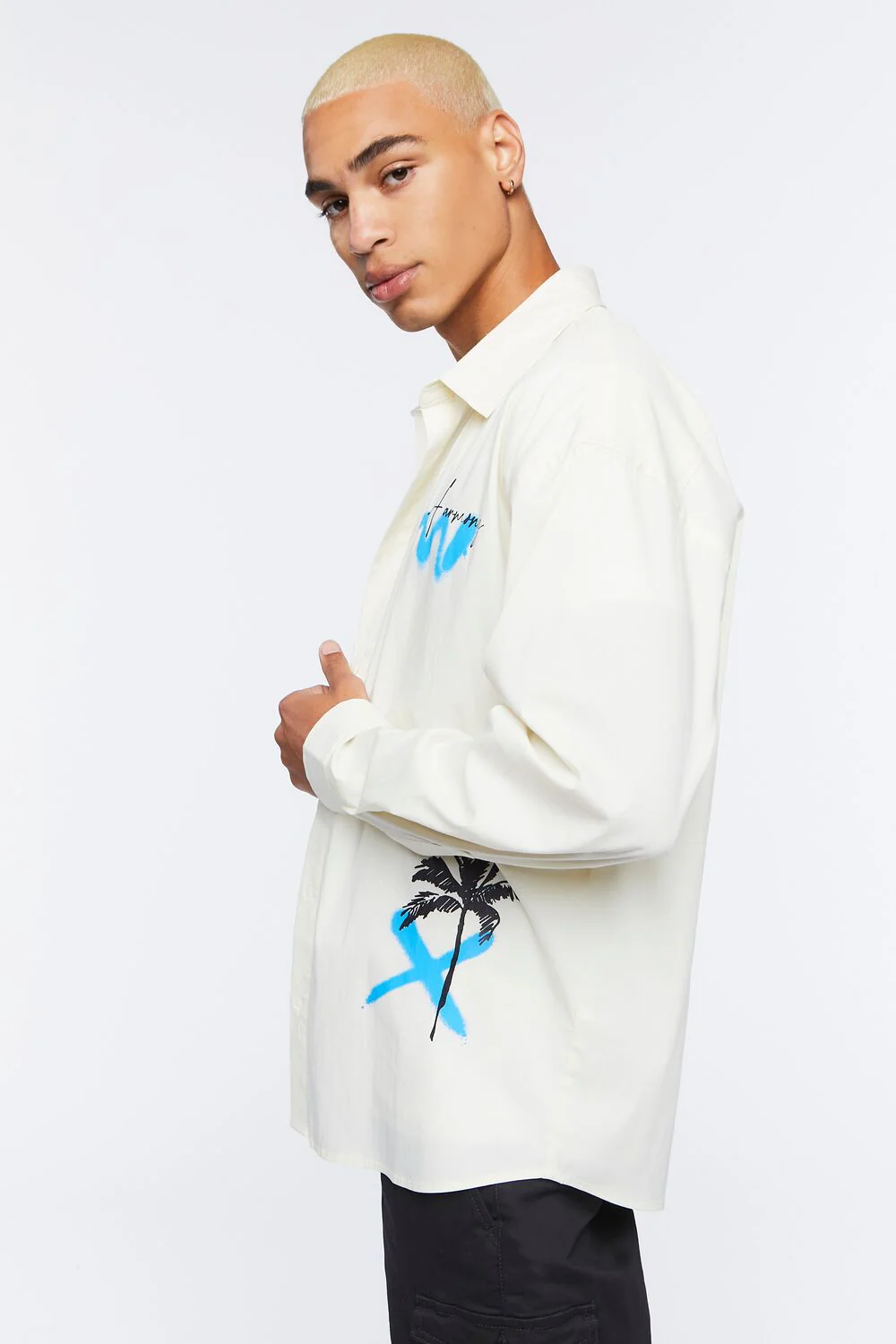 Palm Tree Print Graphic Shirt - Image 8