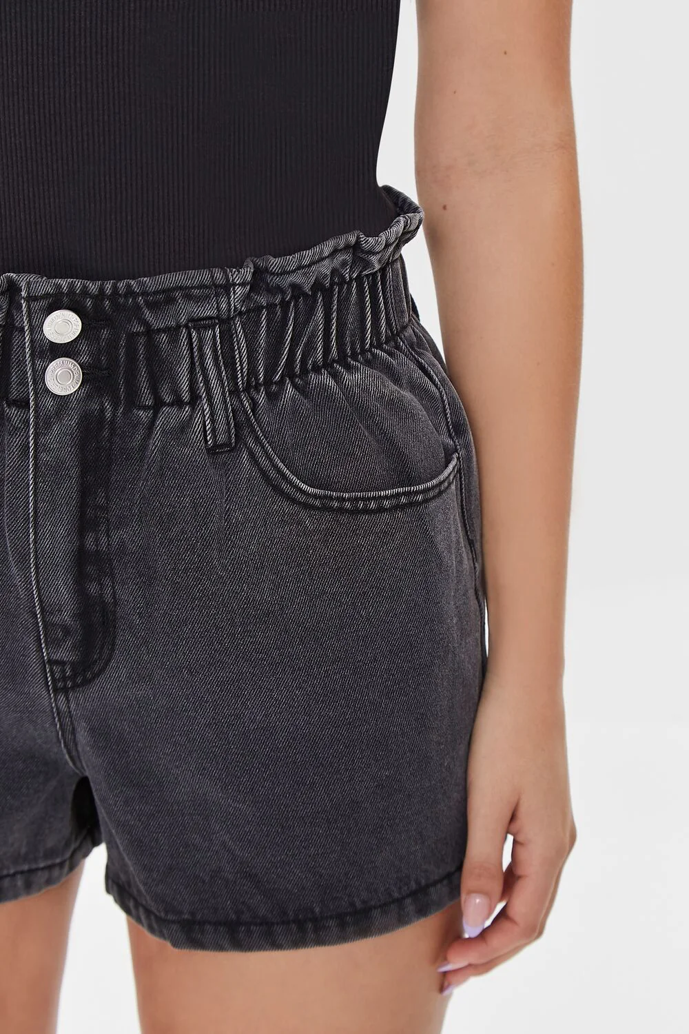 Paperbag Denim Shorts - Image 6