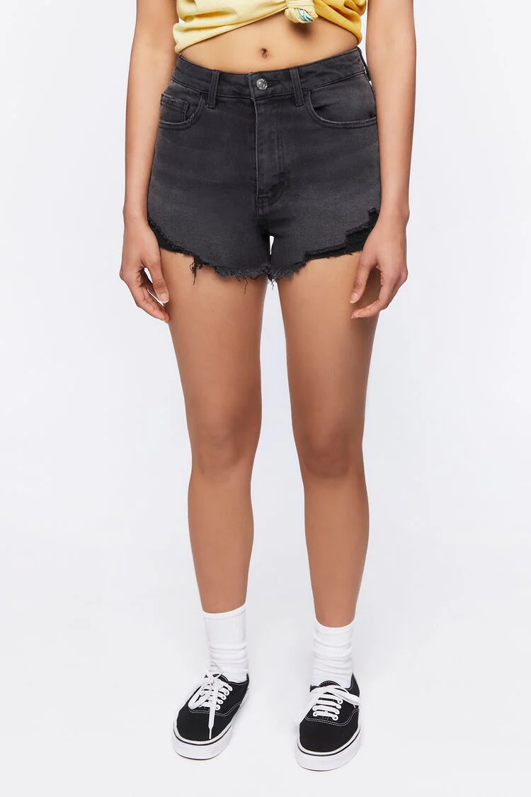 High-Rise Curvy Denim Shorts - Image 2