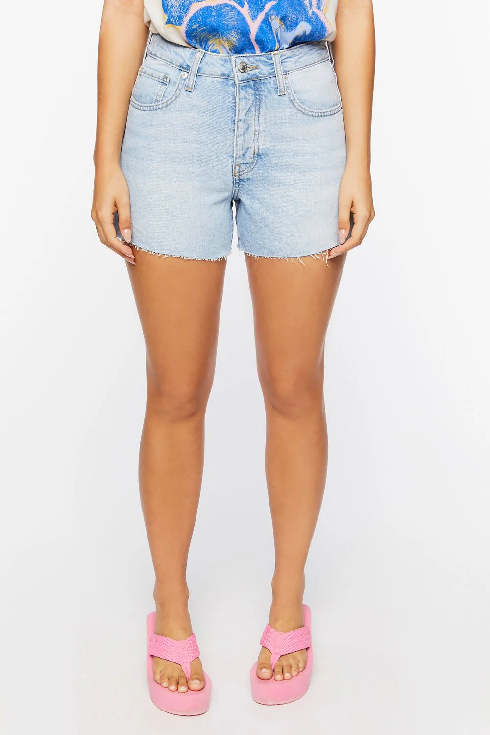 High-Rise Denim Shorts - Image 2