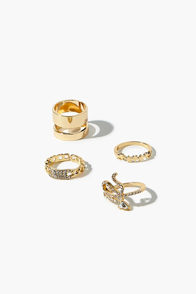 Rhinestone Snake Ring Set - Image 2