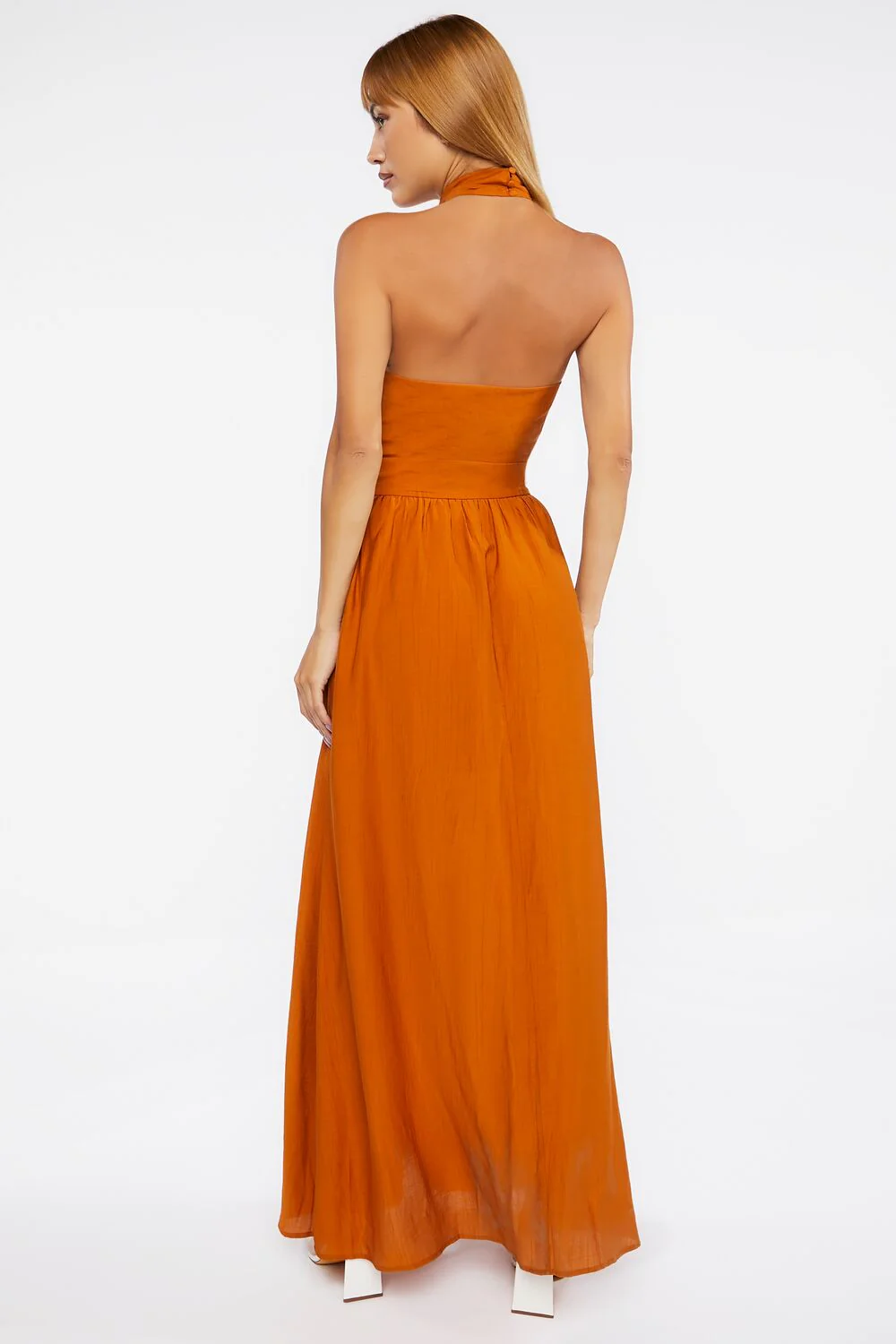 Crisscross Maxi Halter Dress - Image 3