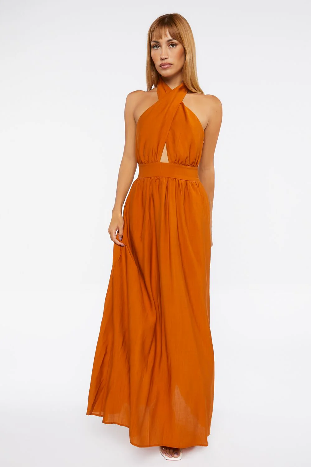 Crisscross Maxi Halter Dress - Image 4