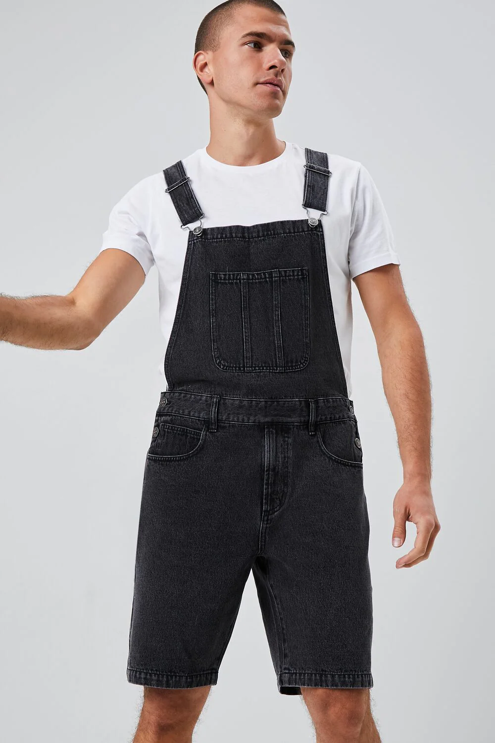 Denim Overall Shorts - Image 2