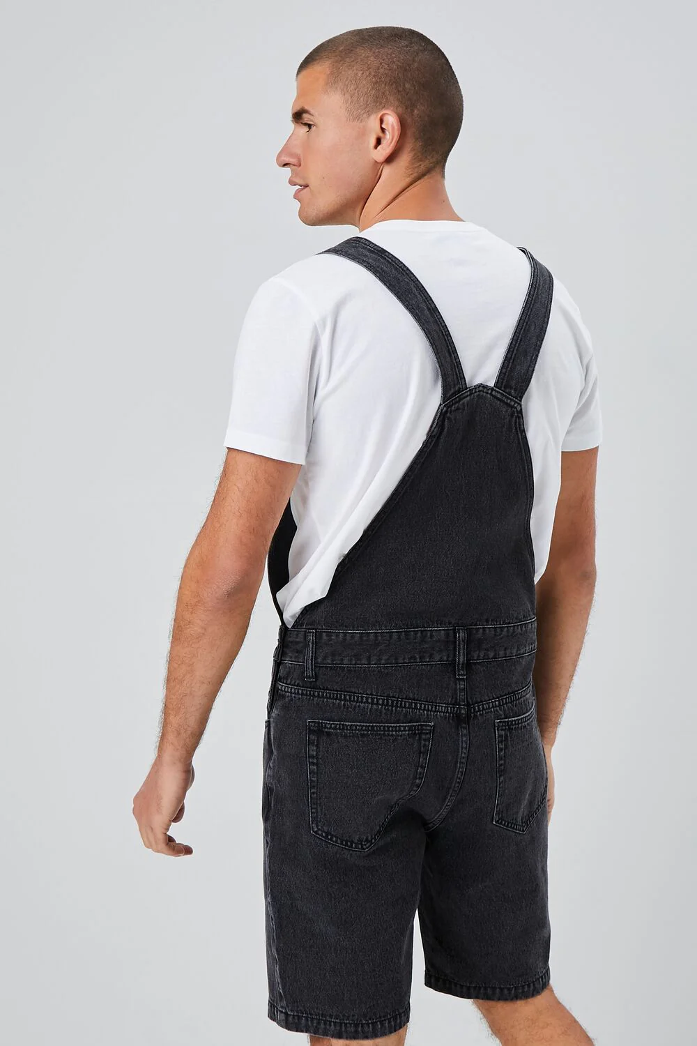 Denim Overall Shorts - Image 4