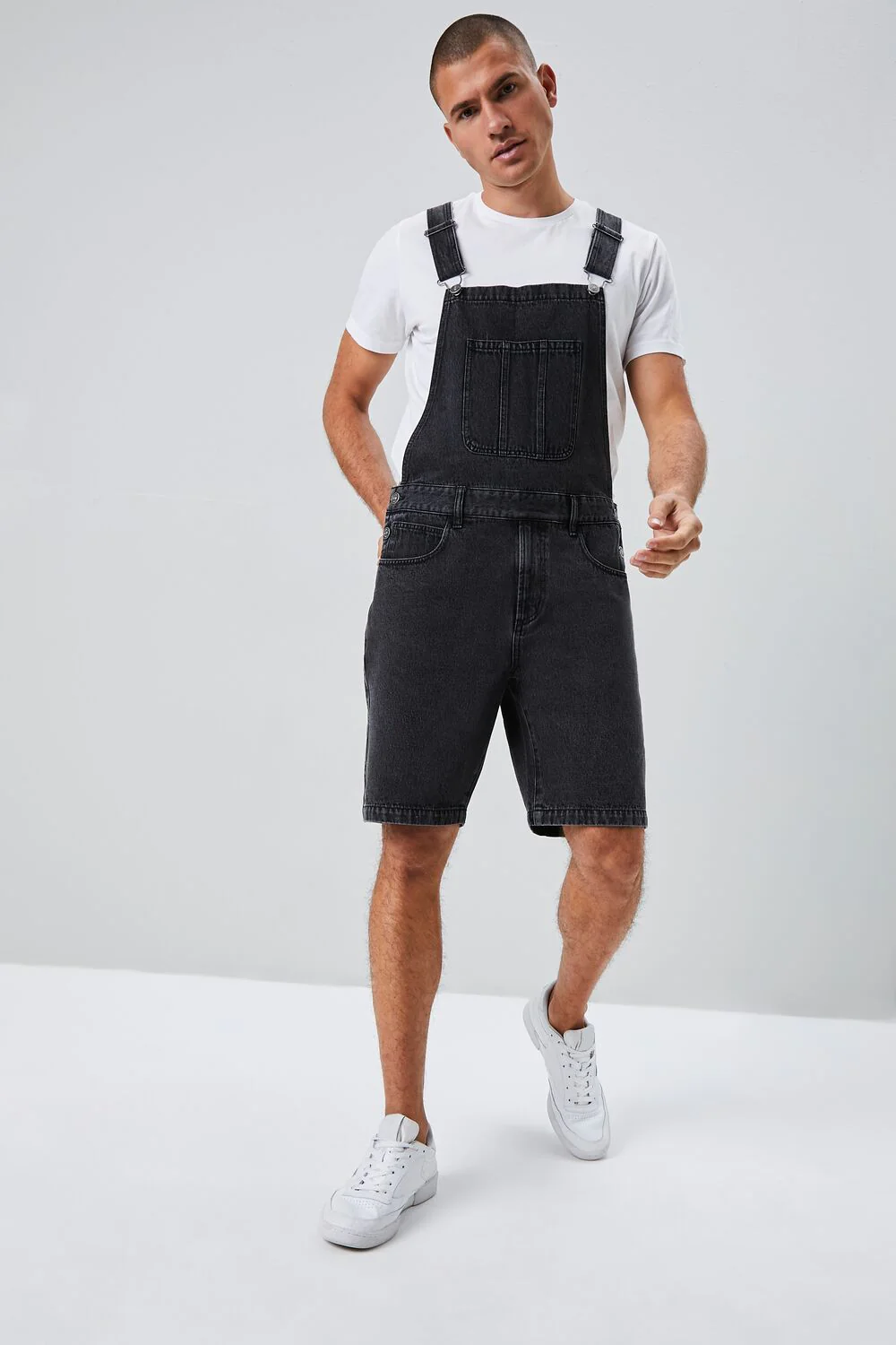 Denim Overall Shorts - Image 5