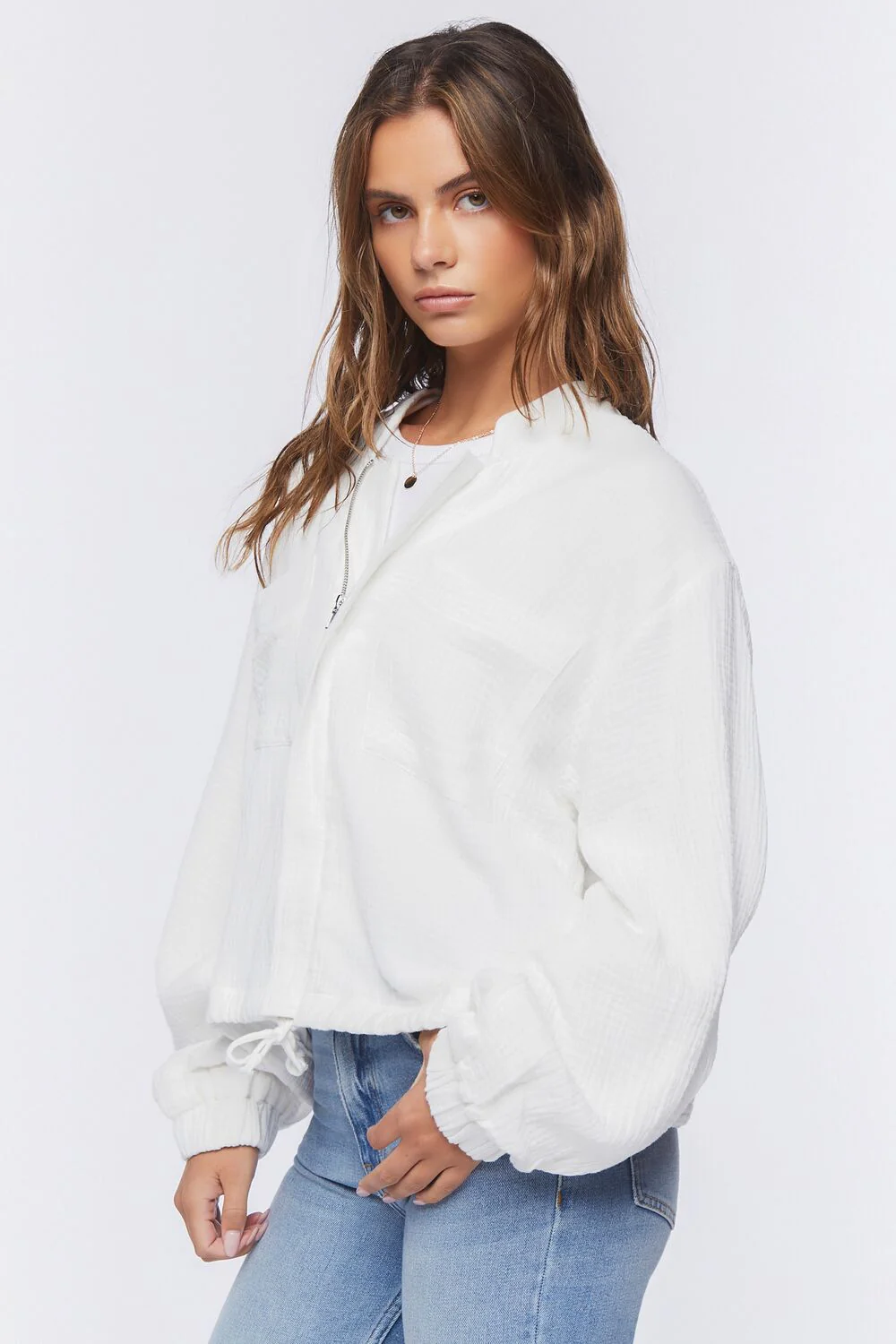 Gauze Bomber Jacket - Image 2