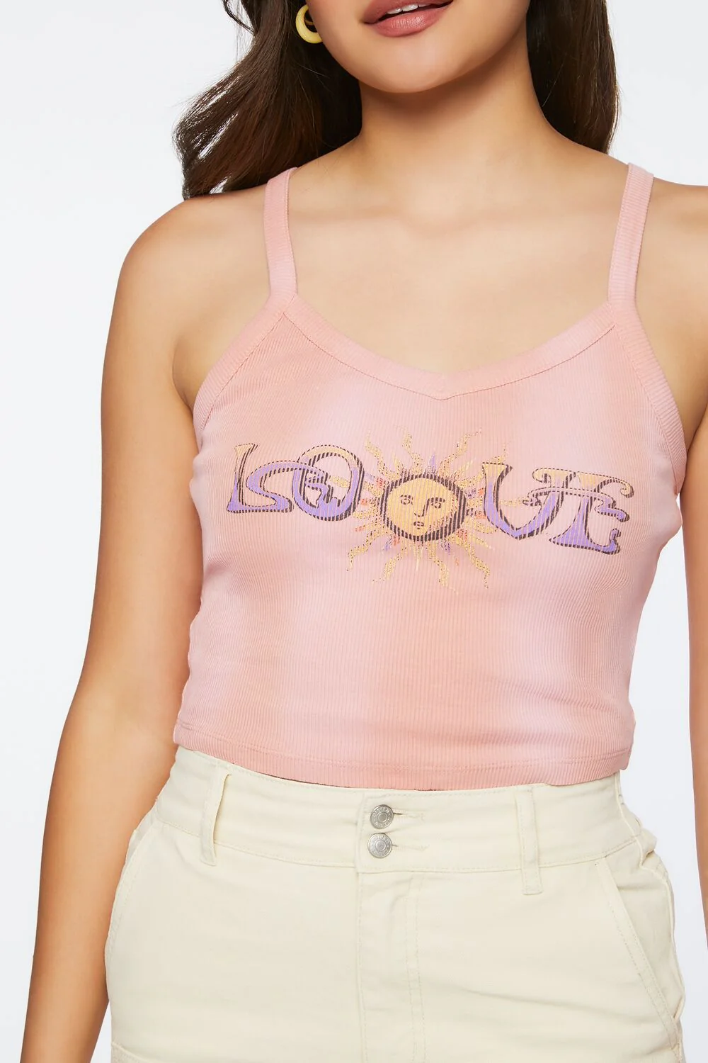 Love Graphic Cropped Tank Top - Image 5