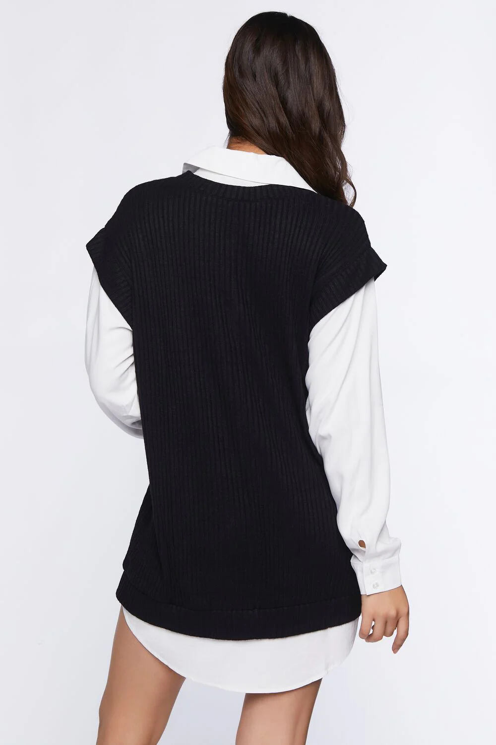 Sweater Vest & Shirt Combo Dress - Image 3