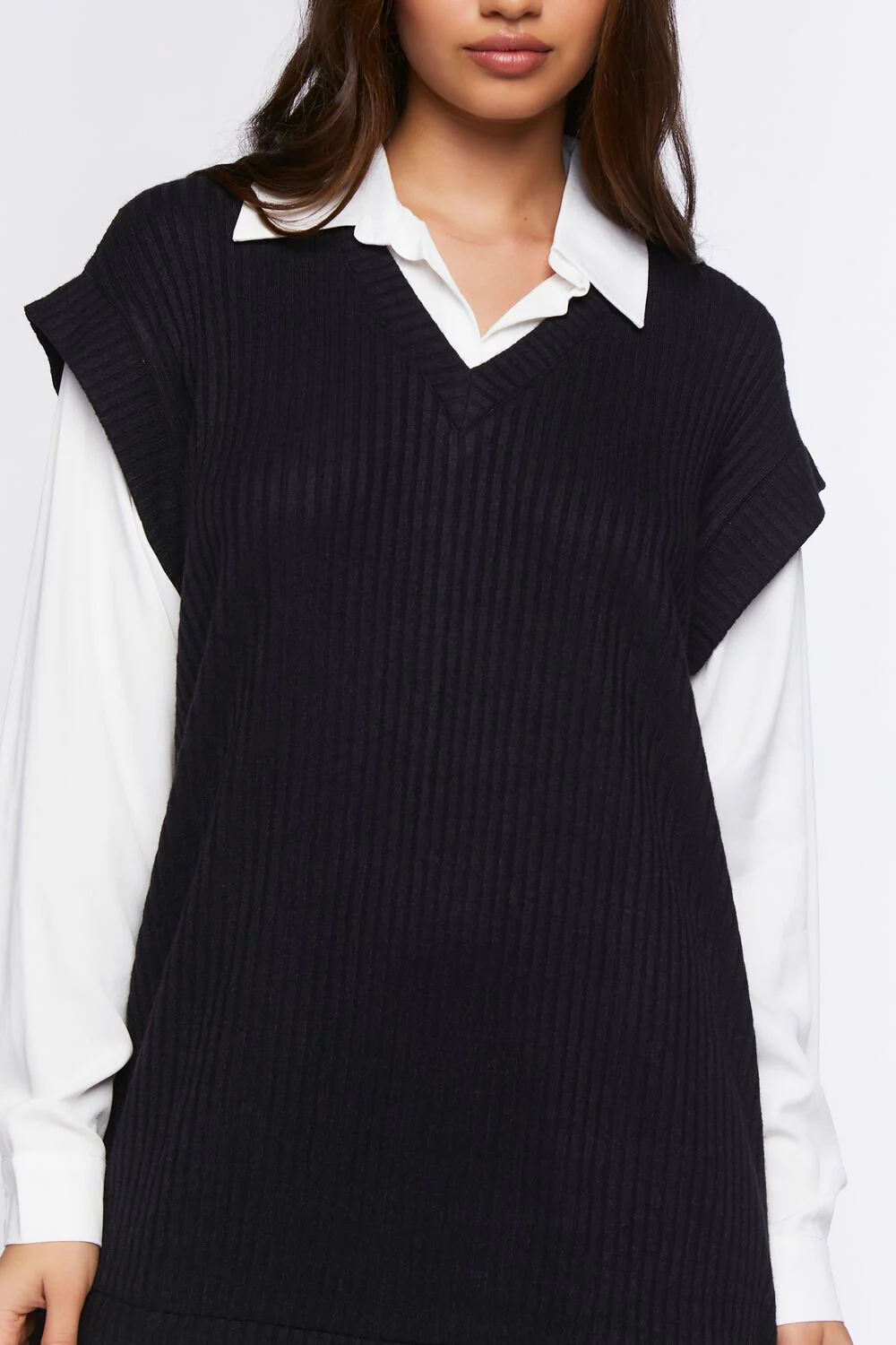 Sweater Vest & Shirt Combo Dress - Image 5