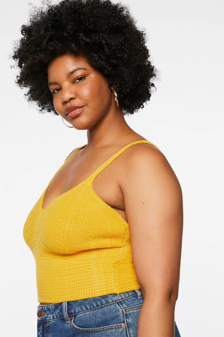 Plus Size Sweater-Knit Cropped Cami - Image 2