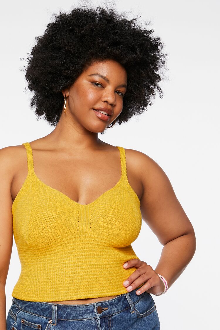 Plus Size Sweater-Knit Cropped Cami - Image 5
