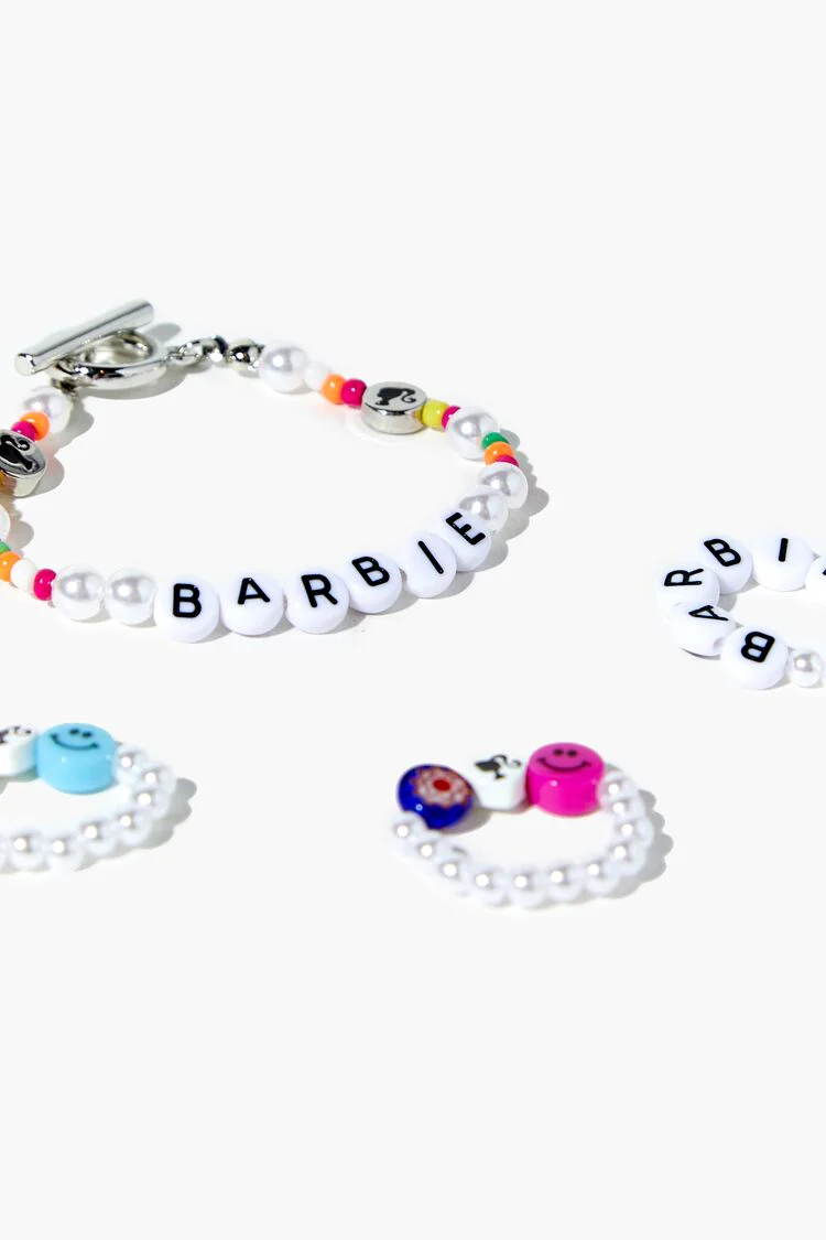 Beaded Barbie™ Bracelet & Ring Set - Image 2