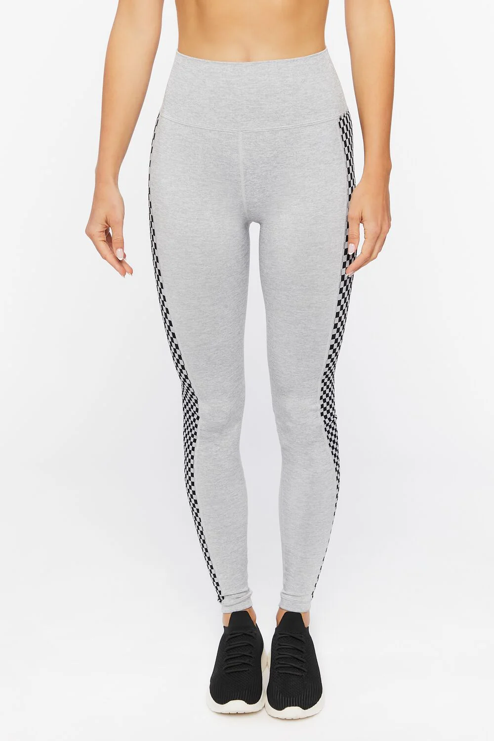 Active Checkered-Trim Leggings - Image 2
