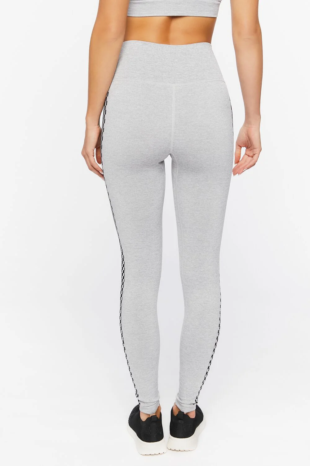 Active Checkered-Trim Leggings - Image 4
