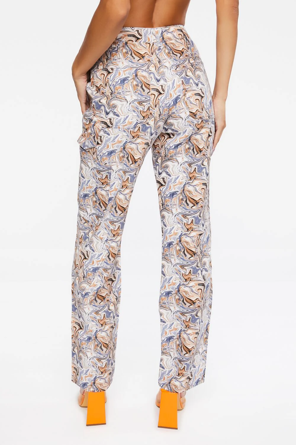 Marble Print Canvas Pants - Image 4