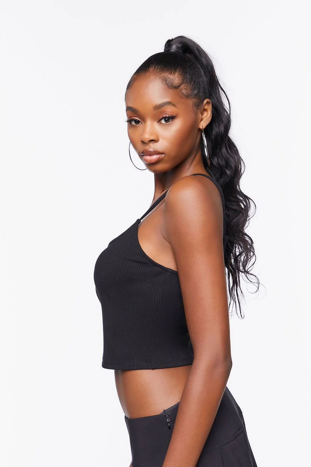 Rhinestone Heart Ladder Cutout Cami - Image 3