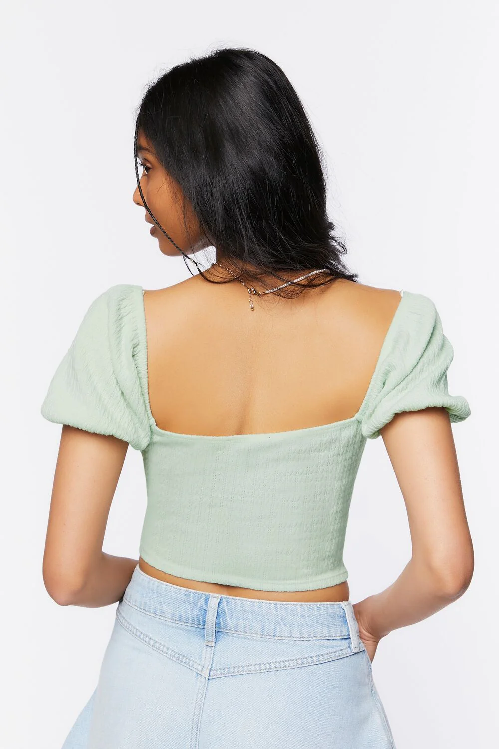 Buttoned Crop Top - Image 3