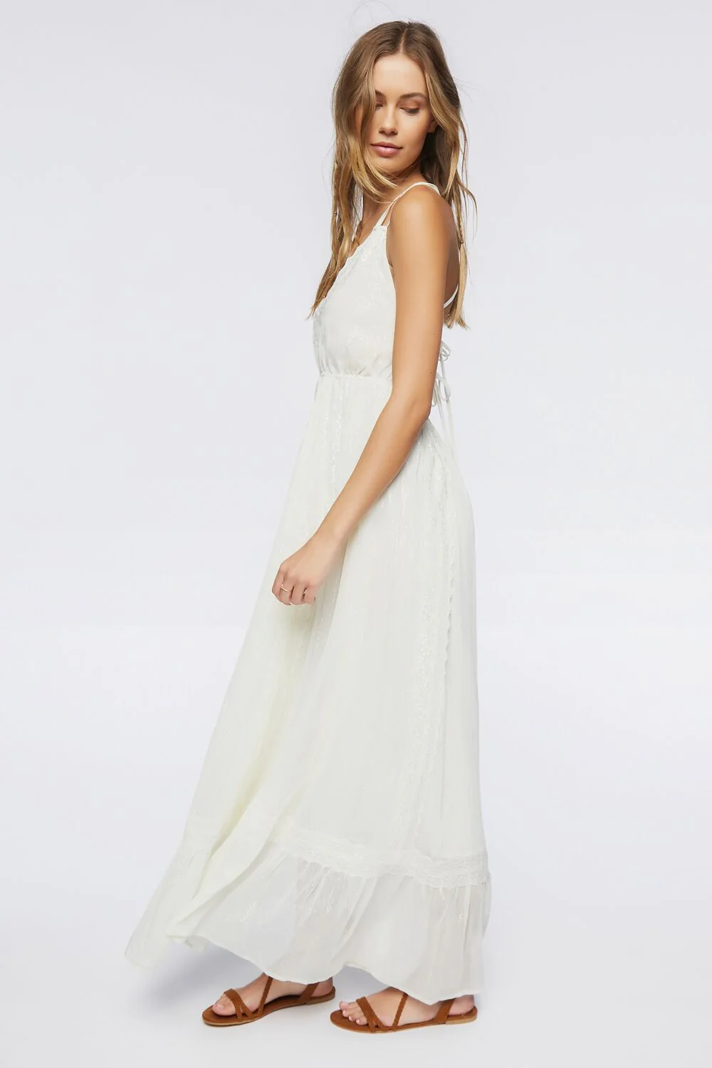 Crisscross Lace-Trim Maxi Dress - Image 2