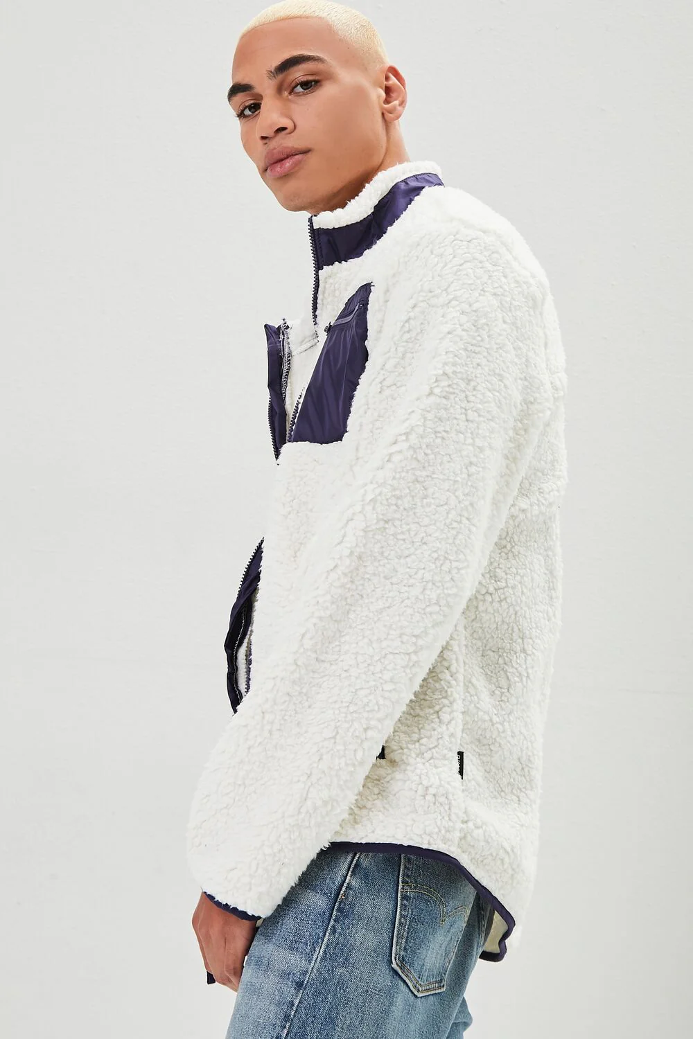 Faux Shearling Zip-Up Jacket - Image 2