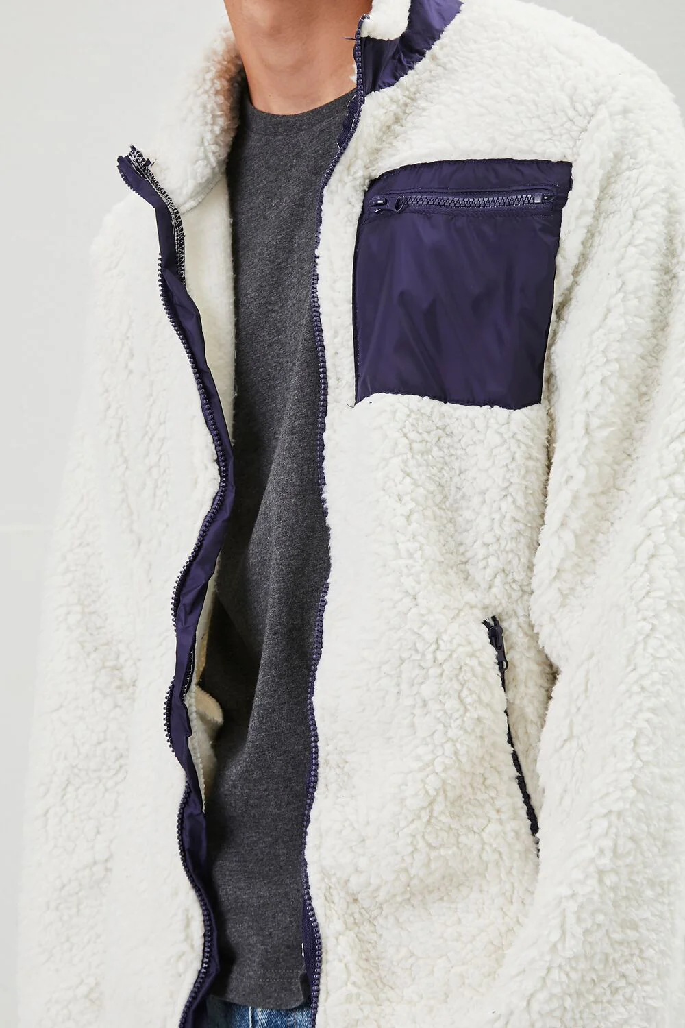 Faux Shearling Zip-Up Jacket - Image 5