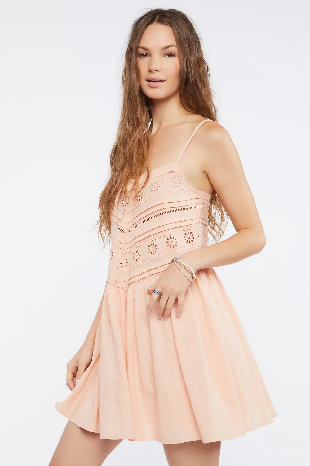 Floral Eyelet Cami Mini Dress - Image 2