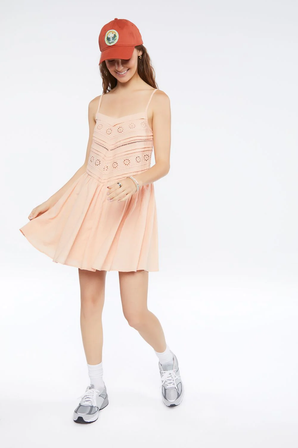 Floral Eyelet Cami Mini Dress - Image 4