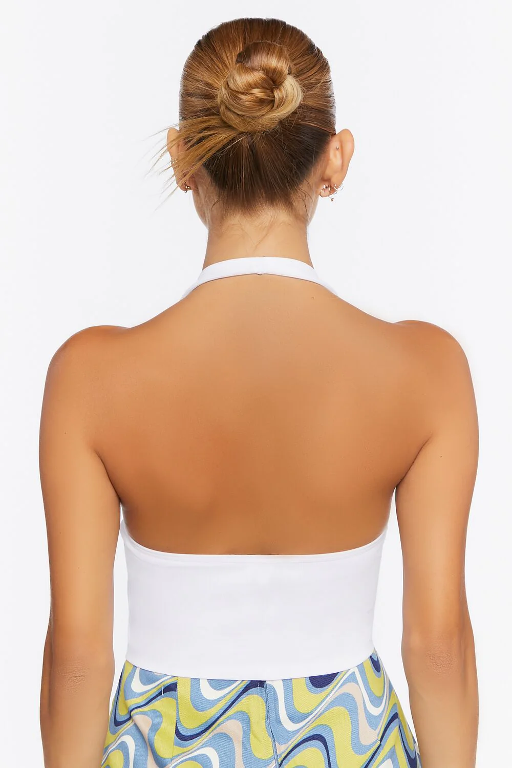 Ruched Halter Crop Top - Image 3