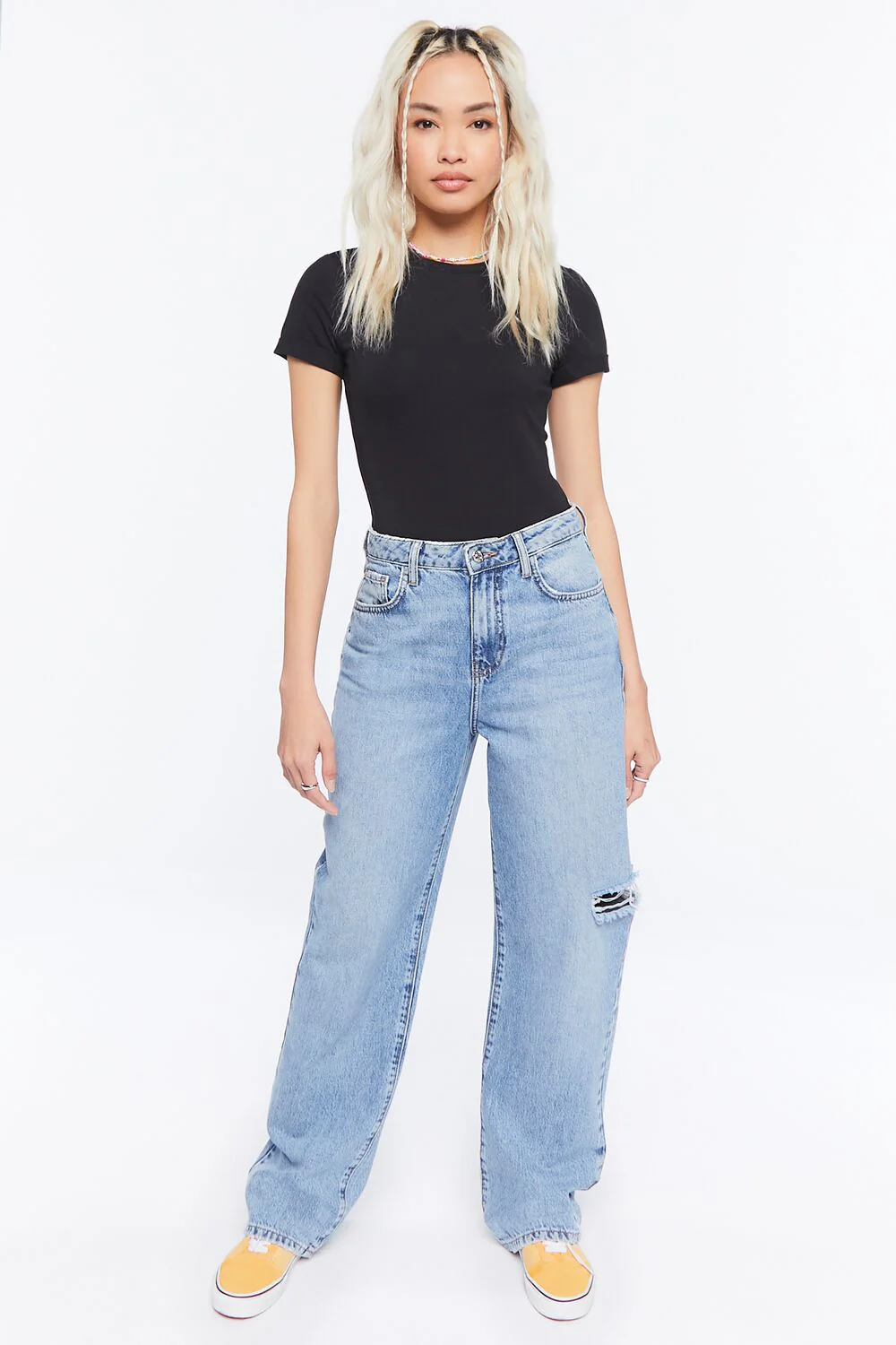 Cotton-Blend Tee Bodysuit - Image 4