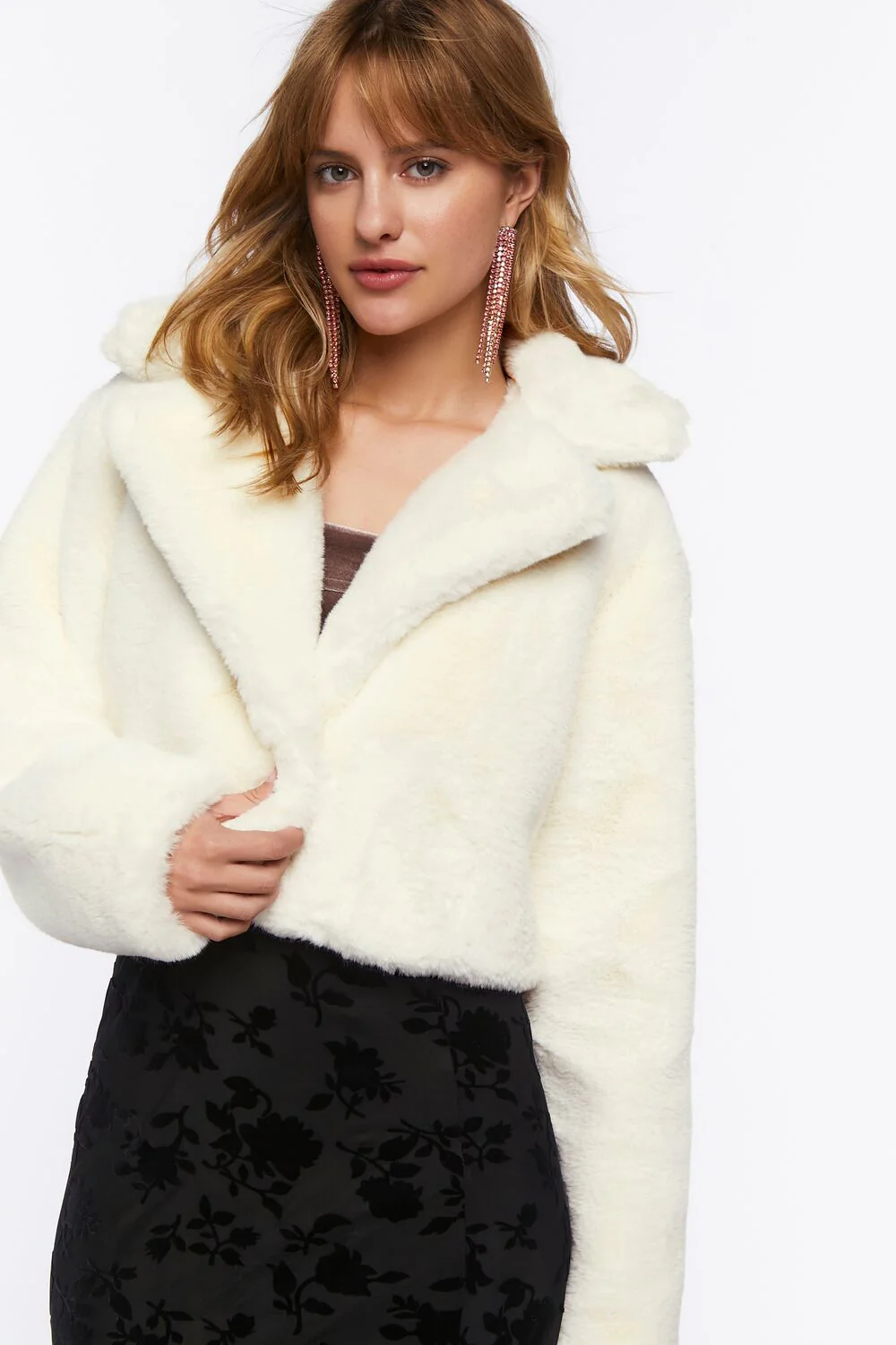 Plush Cropped Coat - Image 13