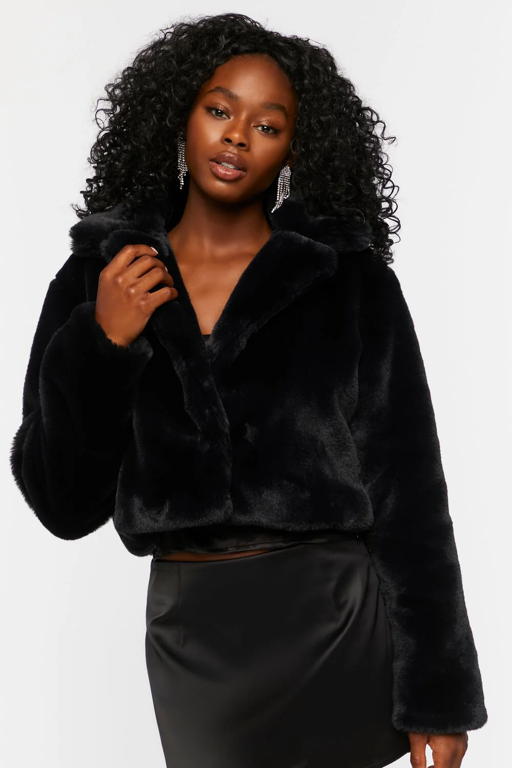 Plush Cropped Coat - Image 7